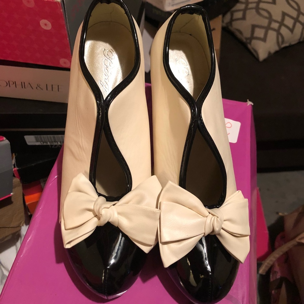 Black and white booties